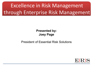 Risk Management thru ERM - Louisiana Government Finance