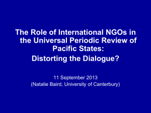 NGOs & the Universal Periodic Review