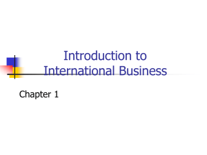 Chapter 1: Intro to International Business