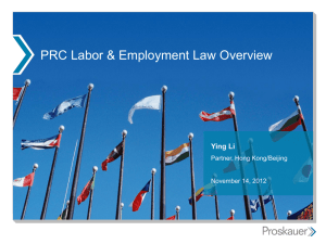 Title of Presentation - International Labor and Employment Law