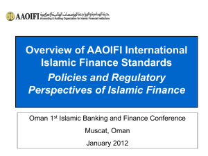 AAOIFI Islamic Finance Standards (cont`d)