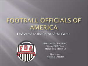 2012 Crew Chiefs - Football Officials of America