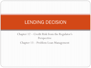 LENDING DECISION