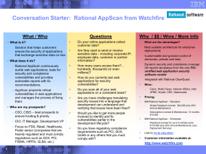 Conversation Starter Rational AppScan
