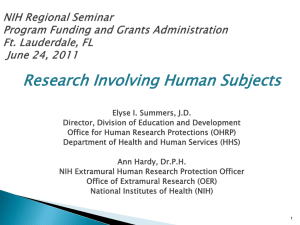 Protecting Human Research Subjects