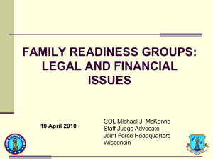 FRG: Legal and Financial Issues