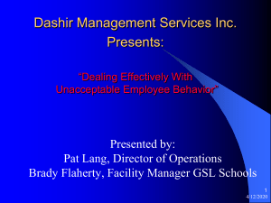 Termination Meeting - Dashir Management Services