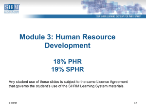Module PowerPoint 3 - Pittsburgh Human Resources Association