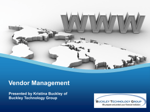 Vendor Management Presentation - Bcac