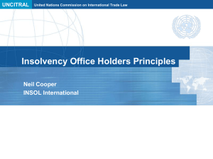 Insolvency Office Holders Principles