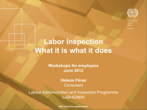 Trainer`s presentation, training for employers "Labour Inspection