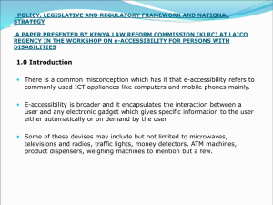 Powerpoint - Kenya Disability Portal