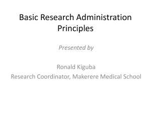 Basic research administration principles