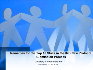 Strategies for Successful Institutional Review Board (IRB) Submissions
