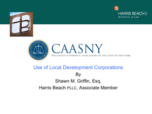 CAASNY Use of Local Development Corporations