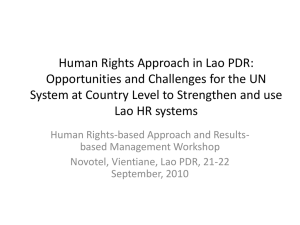 2 Example - Lao Presentation - Prof Sam Blay - Sept 2010