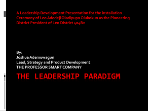 THE LEADERSHIP PARADIGM