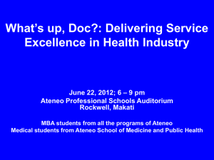 What`s up, Doc?: Delivering Service Excellence in Health Industry