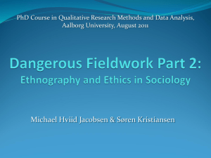 Dangerous Fieldwork - Institut for Sociologi og Socialt Arbejde