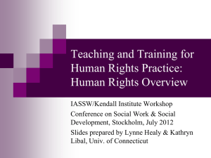 Teaching and Training for Human Rights
