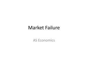 Market Failure - Economics @ Tallis