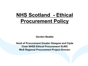 NHS Scotland - Ethical Procurement Policy