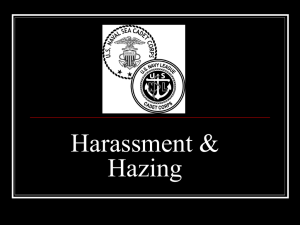 Harassment, Fraternization & Hazing