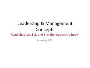 Leadership & Management Concepts