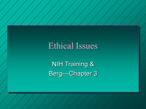 Ethical Issues