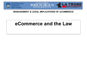 Legal implications of electronic commerce