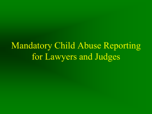 Mandatory Child Abuse Reporting for Lawyers