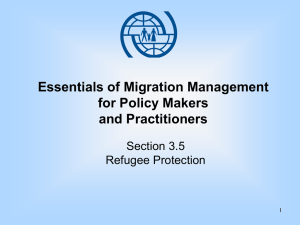 V3-1-Refugee Protection - International Organization for Migration