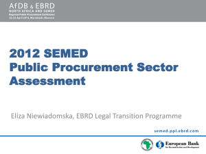 Ms Eliza Niewiadomska, EBRD - 2012 SEMED Public Procurement