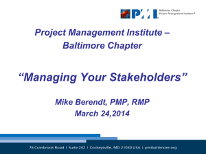 PPT - PMI Baltimore Chapter