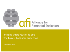 Microfinance Client Protection Principles