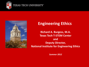 Introduction to Post-Disaster Engineering and Ethics