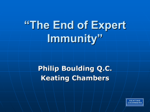 expert witness/general witness immunity