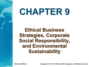 Strategy, Ethics, and Social Responsibility