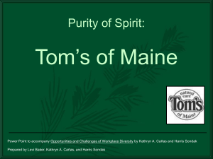 Tom`s of Maine Powerpoint