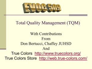 Total Quality Management (TQM) - cte