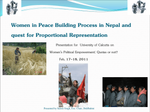 Women Mobilizing for Transition in Nepal
