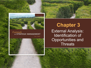 External Analysis: Identification of Opportunities