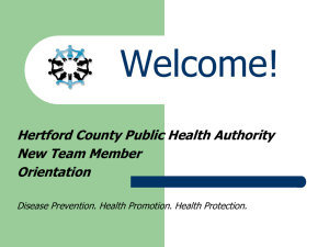PERSONNEL ORIENTATION - Hertford County Public Health Authority