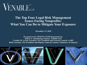 The Top Four Legal Risk Management Issues Facing