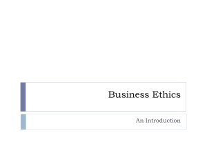 Business Ethics - This is a personal website to en