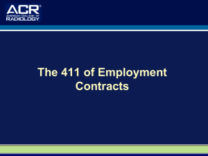 The 411 of Employment Contracts