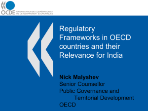 Regulatory Frameworks in OECD countries and their