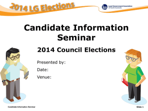 2014 Candidate Information Seminars