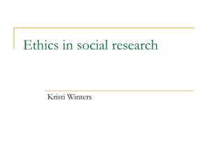 Ethics in social research