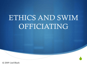 ETHICS AND SWIM OFFICIATING